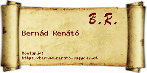 Bernád Renátó névjegykártya