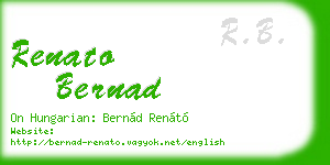 renato bernad business card