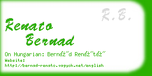 renato bernad business card